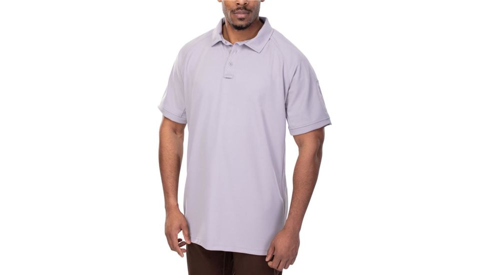 Vertx Coldblack Short Sleeve Polo - Men's, 2XL, Regular, Light Grey, F1 VTX4000P LTG 2XL