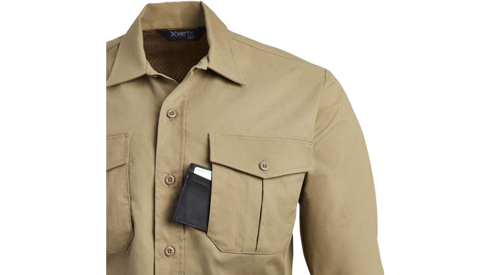 Vertx Fusion Flex Long Sleeve Shirt, Desert Tan - VTX8240DT2XLLONG
