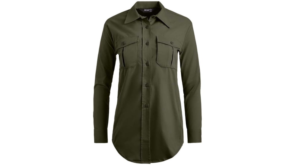 Vertx Fusion Flex Long Sleeve Shirt, Od Green - VTX8240WOD2XLLONG