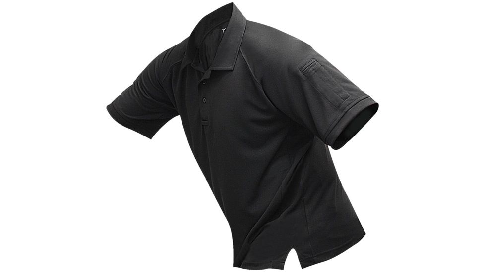 Vertx Men's Coldblack Short Sleeve Polo Shirt, Black, Size Large VTX4000BKP-LARGE