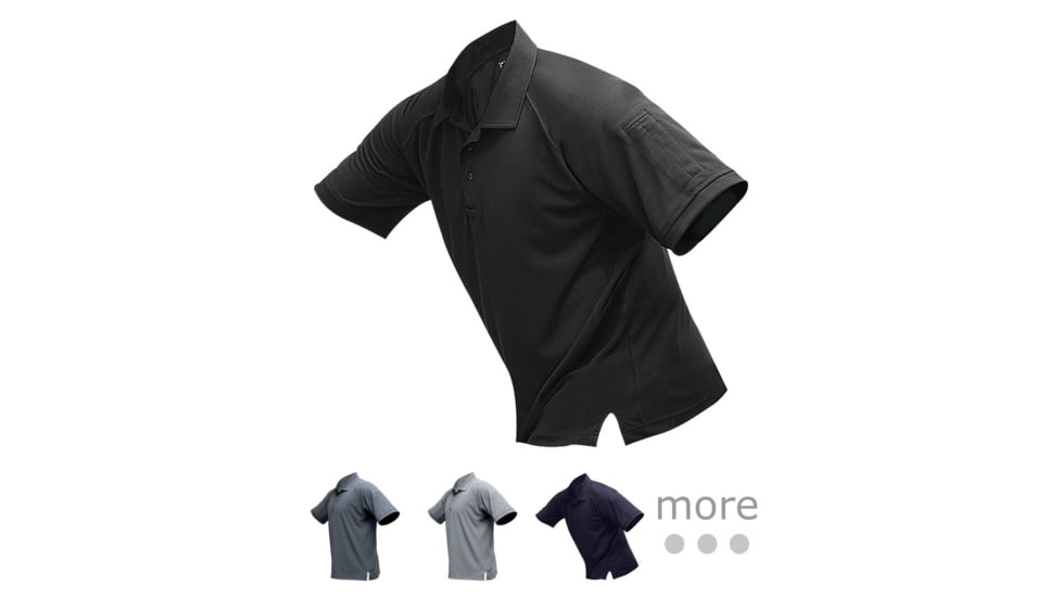 Vertx Mens Coldblack Short Sleeve Polo, Black, Grey, Light Grey, Navy, Red, Spruce Green