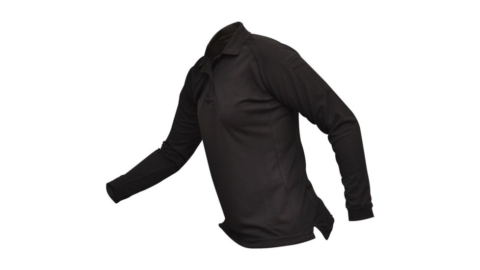 Vertx Women's Coldback Long Sleeve Polo Shirt, Black, Size Medium VTX4030BKP-MEDIUM