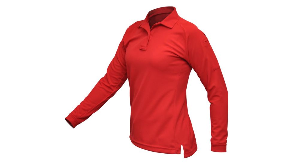 Vertx Women's Coldback Long Sleeve Polo Shirt, Red, Size Extra Small VTX4030RDP-XSMALL