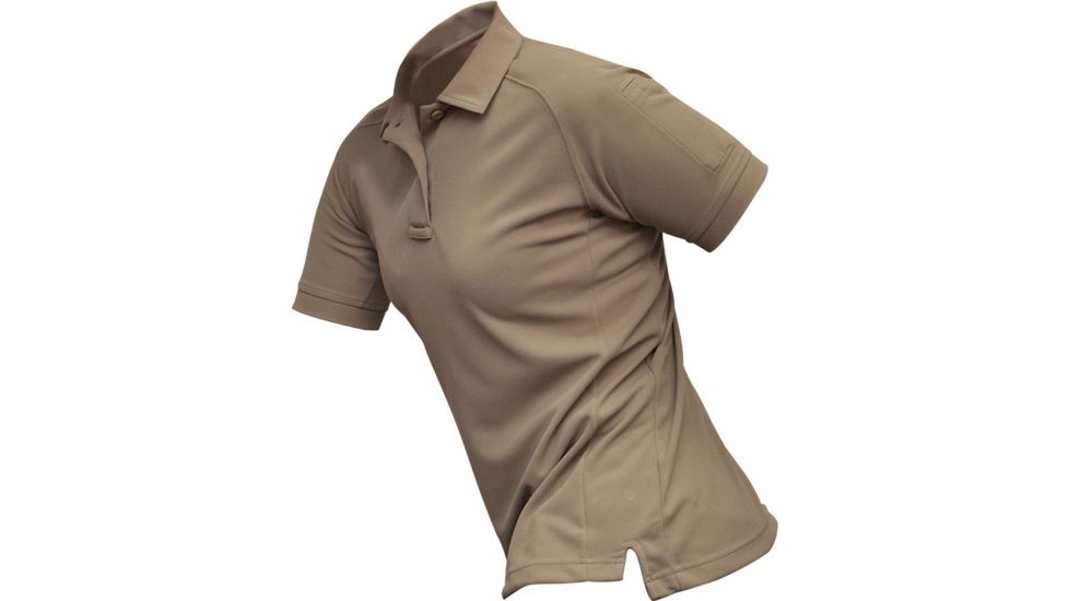 Vertx Women's Coldback Short Sleeve Polo Shirt, Tan, Size Extra Small VTX4010TNP-XSMALL