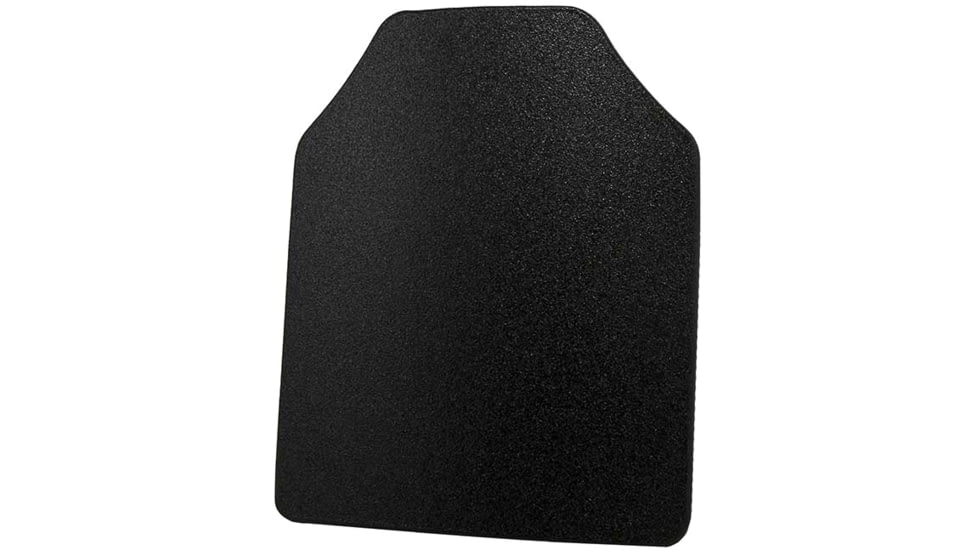 Vism UHMWPE Curved Shooters Cut 10x12in Level IIIA Hard Ballistic Plate/Pistol Caliber Protection, Black, BUDC1012