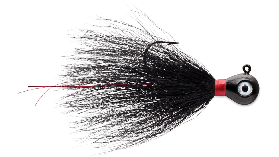 VMC Bucktail Jig, Black, 1/32oz, BKJ132-BLK