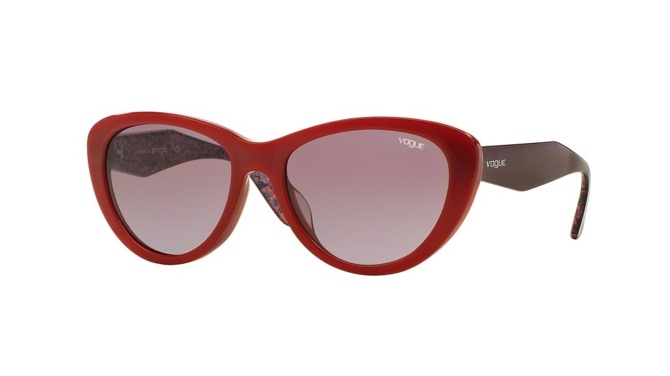 Vogue VO2990SF Single Vision Prescription Sunglasses VO2990SF-23408H-54 - Lens Diameter 54 mm, Frame Color Red