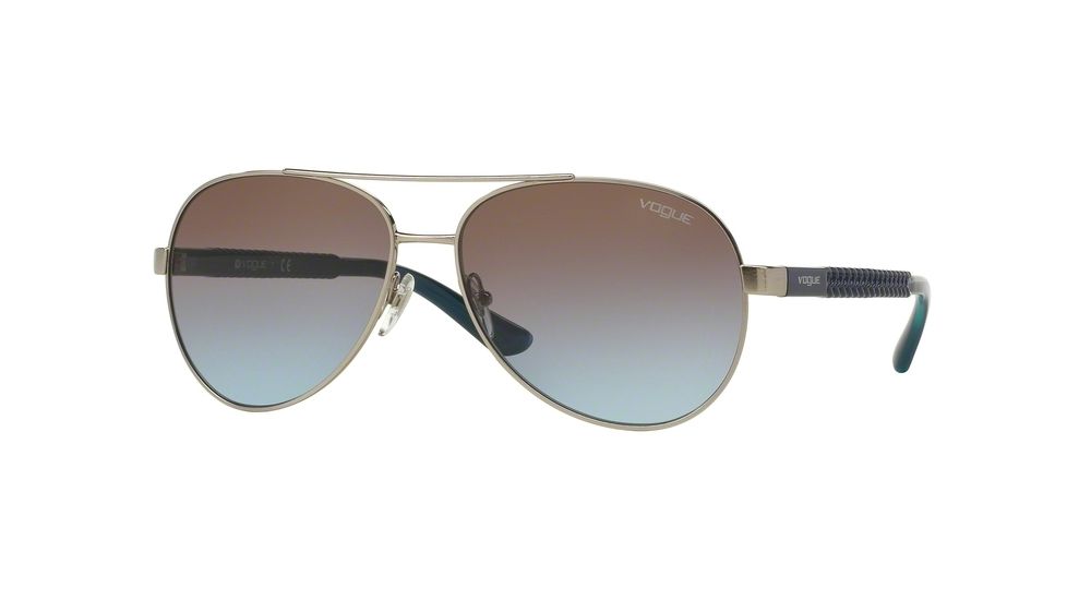 Vogue VO3997S Bifocal Prescription Sunglasses VO3997S-323-48-58 - Lens Diameter 58 mm, Frame Color Brushed Silver