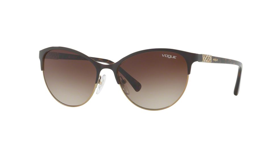 Vogue VO4058SB Bifocal Prescription Sunglasses VO4058SB-997-13-56 - Lens Diameter 56 mm, Frame Color Brown/Pale Gold