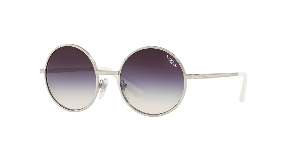 Vogue VO4085S Sunglasses 323/36-50 - Silver Frame, Pink Gradient Dark Violet Lenses