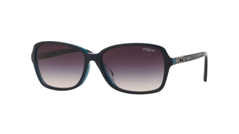 Vogue VO5031SF Single Vision Prescription Sunglasses VO5031SF-238836-58 - Lens Diameter 58 mm, Frame Color Top Dark Blue/blue Transp