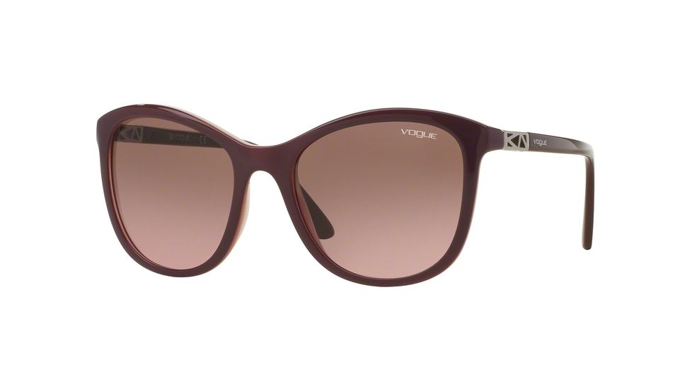 Vogue VO5033S Progressive Prescription Sunglasses VO5033S-238714-54 - Lens Diameter 54 mm, Frame Color Top Dk Bordeaux/pink Transp