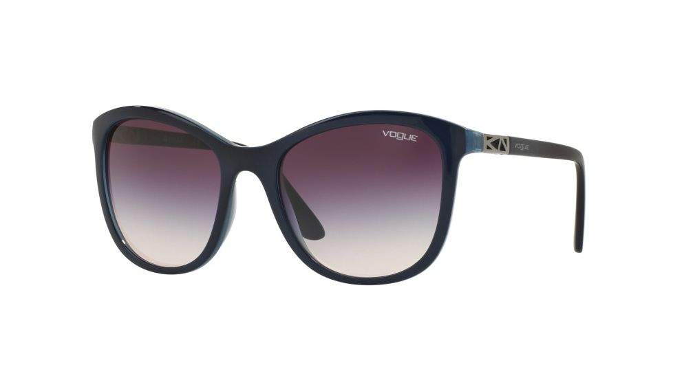 Vogue VO5033S Progressive Prescription Sunglasses VO5033S-238836-54 - Lens Diameter 54 mm, Frame Color Top Dark Blue/blue Transp