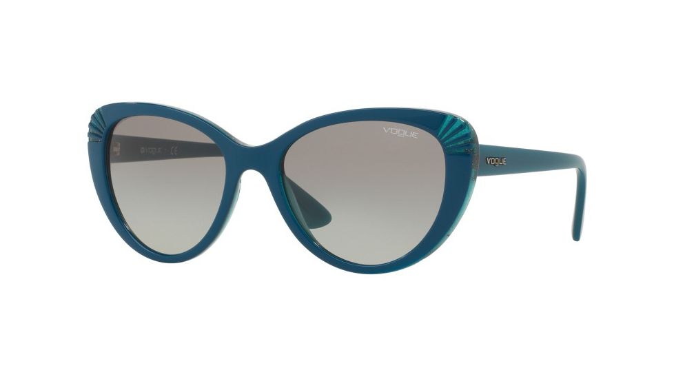 Vogue VO5050S Bifocal Prescription Sunglasses VO5050S-243211-54 - Lens Diameter 54 mm, Frame Color Top Green/tr Green/glitter