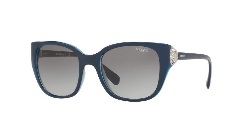 Vogue VO5061SB Progressive Prescription Sunglasses VO5061SB-241411-53 - Lens Diameter 53 mm, Frame Color Top Blue On Opal Azure