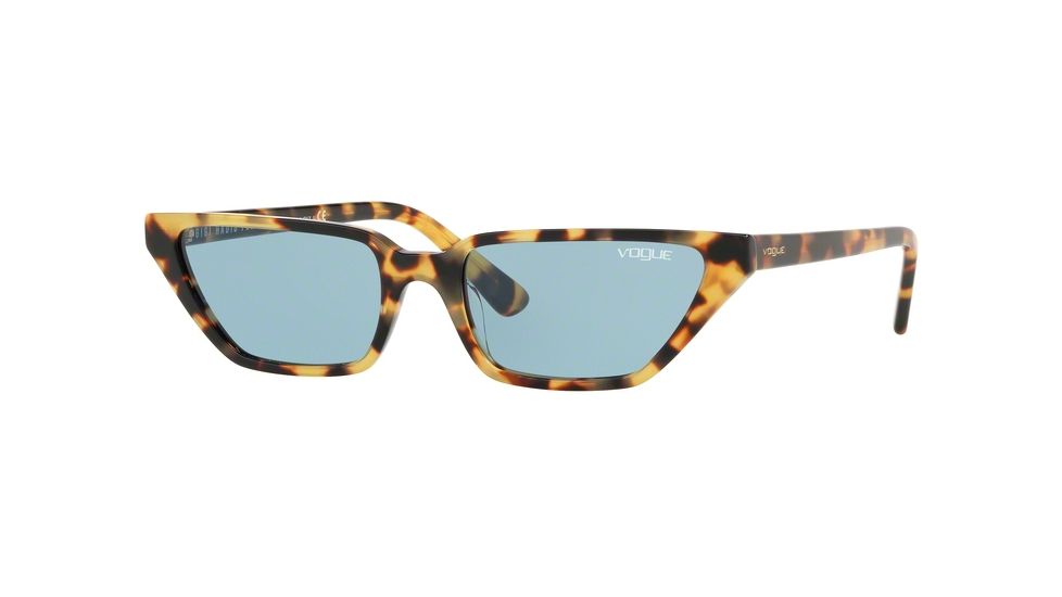 Vogue VO5235S Sunglasses 260580-53 - Brown Yellow Tortoise Frame, Blue Lenses