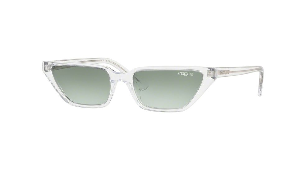 Vogue VO5235S Sunglasses W7458E-53 - Transparent Frame, Green Gradient Lenses