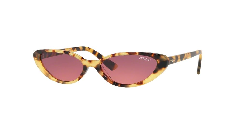 Vogue VO5237S Prescription Sunglasses, 52mm, Brown Yellow Tortoise, VO5237S-260520-52-SV