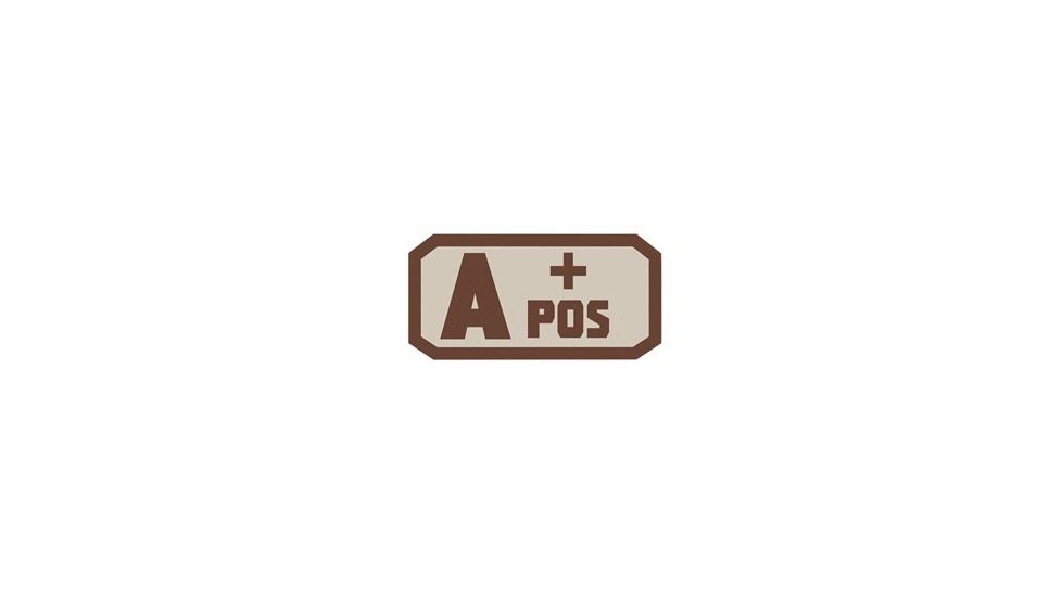 Voodoo Tactical Blood Type Rubber Patch, A+ Pos, Gray, 07-0991014000