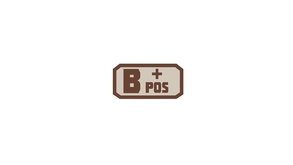 Voodoo Tactical Blood Type Rubber Patch, B+, Gray, 07-0993014000