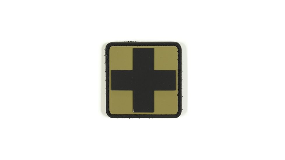 Voodoo Tactical Rubber Patch, First Aid Symbol, Coyote, 07-0999007000