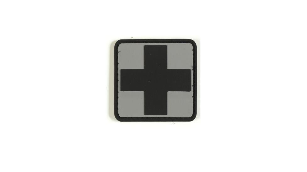 Voodoo Tactical Rubber Patch, First Aid Symbol, Gray, 07-0999014000