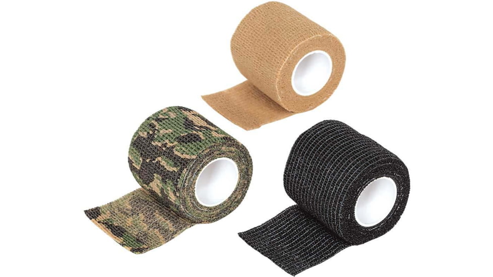 Voodoo Tactical Adhesive Wrap First Aid - 3-Pack, Tan/Black/Camo, 02-1530020000