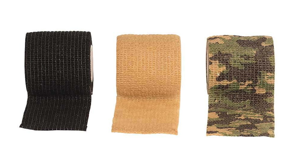 Voodoo Tactical Adhesive Wrap First Aid - 3-Pack, Tan/Black/Camo, 02-1530020000