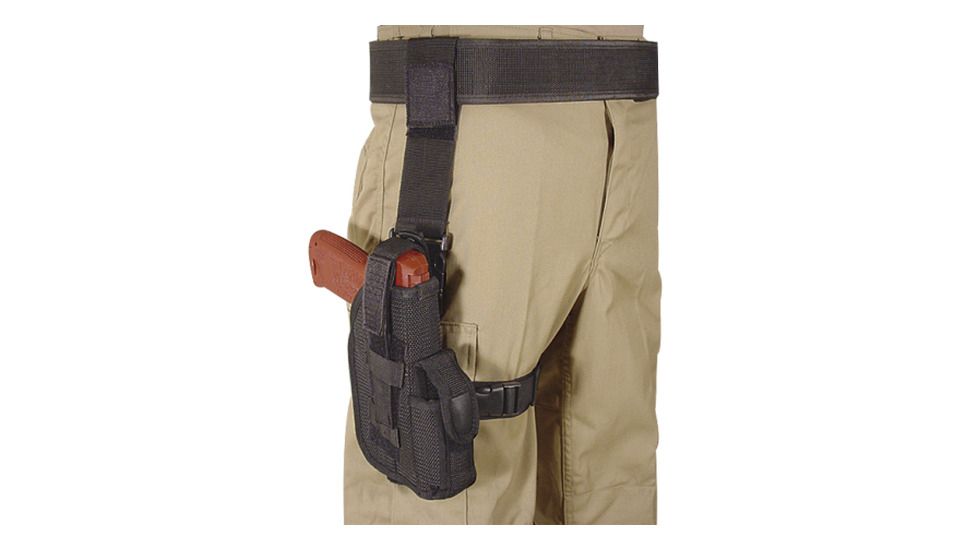 Voodoo Tactical Drop Leg Duty Holster Right Hand, Black, 06-8057001000