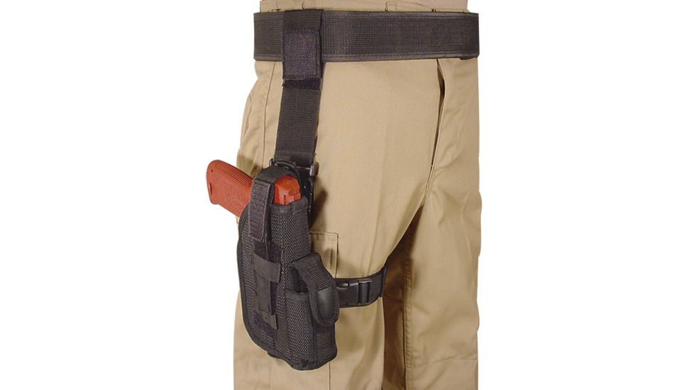 Voodoo Tactical Drop Leg Duty Holster, Left Hand, Black, 06-8058001000