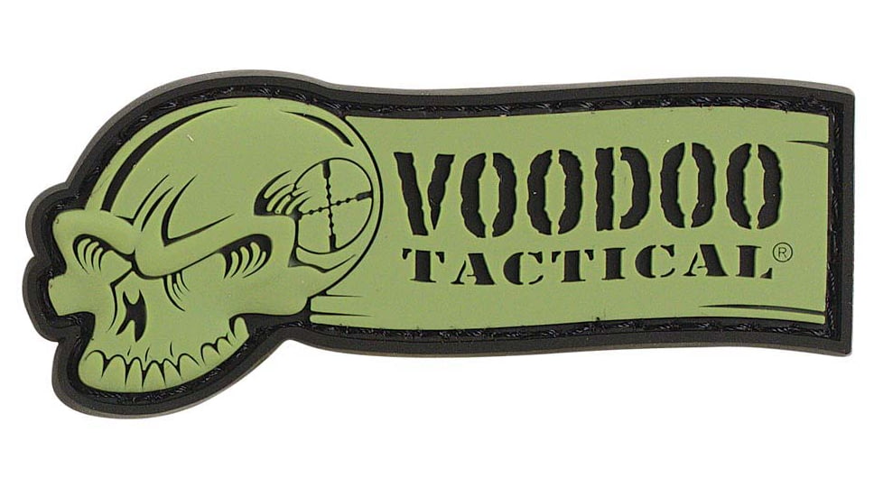 Voodoo Tactical Rubber Patch, Ribbon Logo, OD Green, 07-0982004000