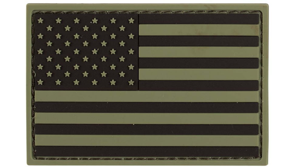 Voodoo Tactical Rubber Patch, USA Flag, OD Green, 07-0999004000
