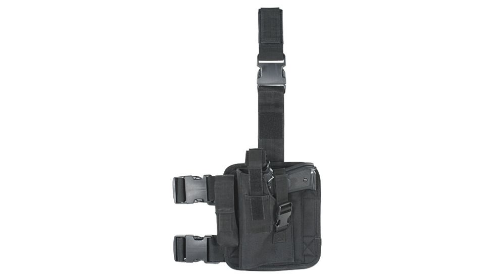 Voodoo Tactical Tactical Drop Leg Holster, Universal, Left Hand, Black, 20-0052001002