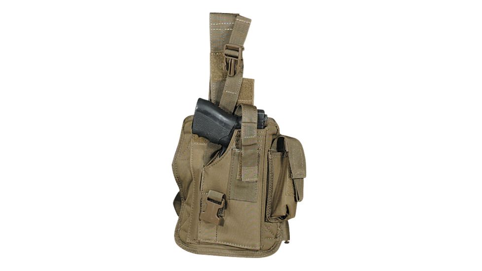 Voodoo Tactical Tactical Drop Leg Holster, Universal, Right Hand, Coyote, 20-0052007001