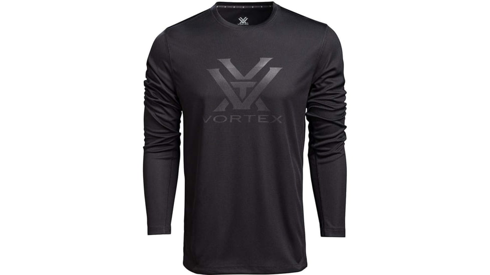 Vortex Core Logo LS Performance Grid Shirt - Mens, Black, 2XL, 222-43-BLK2X