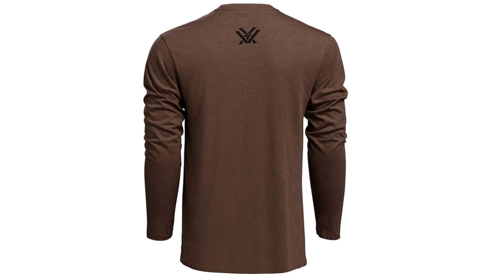Vortex Core Logo LS T-Shirt - Mens, Brown Heather, S, 221-02-BRHS