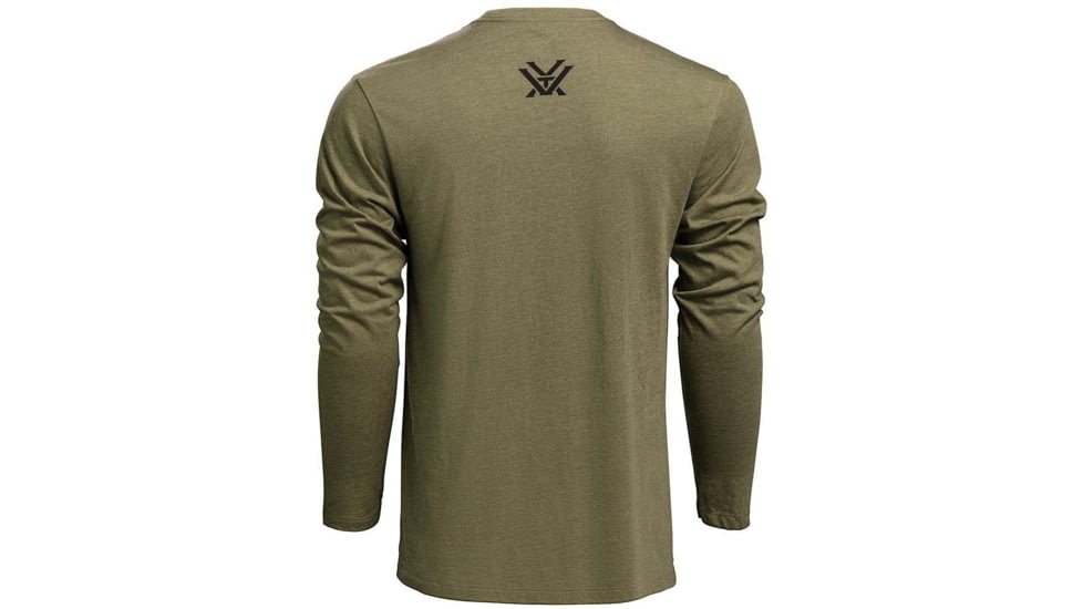 Vortex Core Logo LS T-Shirt - Mens, Military Heather, S, 221-02-MIHS