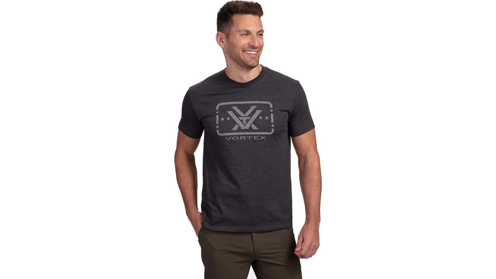 Vortex Trigger Press SS T-Shirt - Mens, Charcoal Heather, XL, 122-01-CHHXL