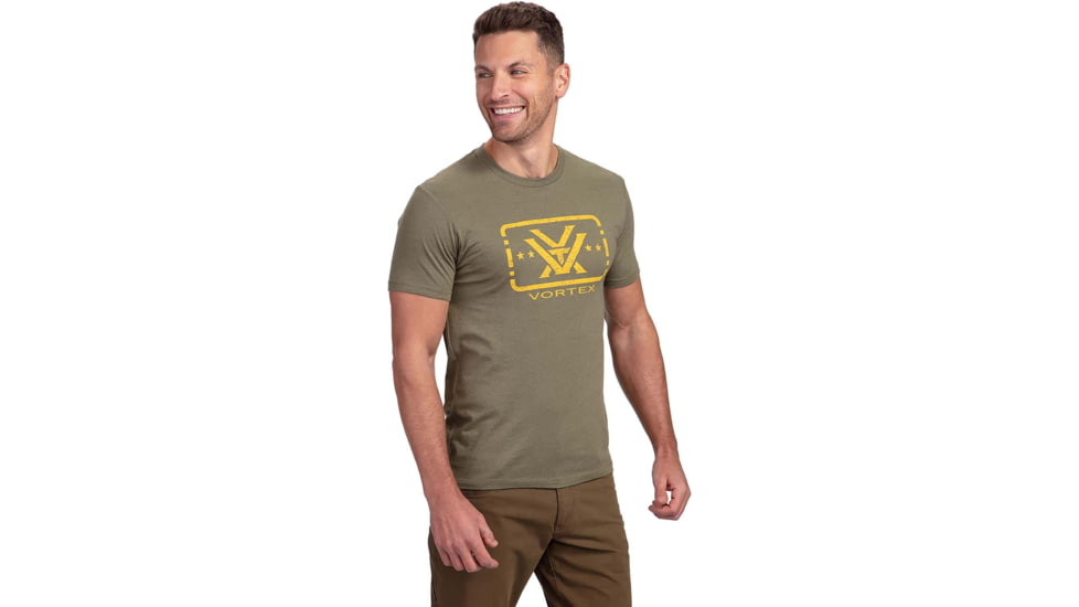 Vortex Trigger Press SS T-Shirt - Mens, Military Heather, XL, 122-01-MIHXL