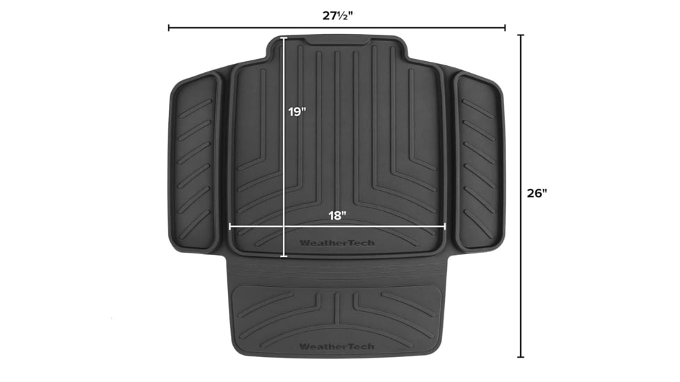 WeatherTech Child Car Seat Protector w/Seat Back, Black, 81CSBP01BK