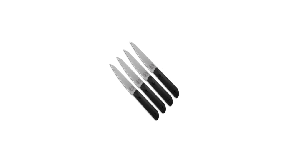 White River White River Knives Liong Mah Four Steak Knife Set Black G10, Black, Magnacut, adult, BHQ-240389