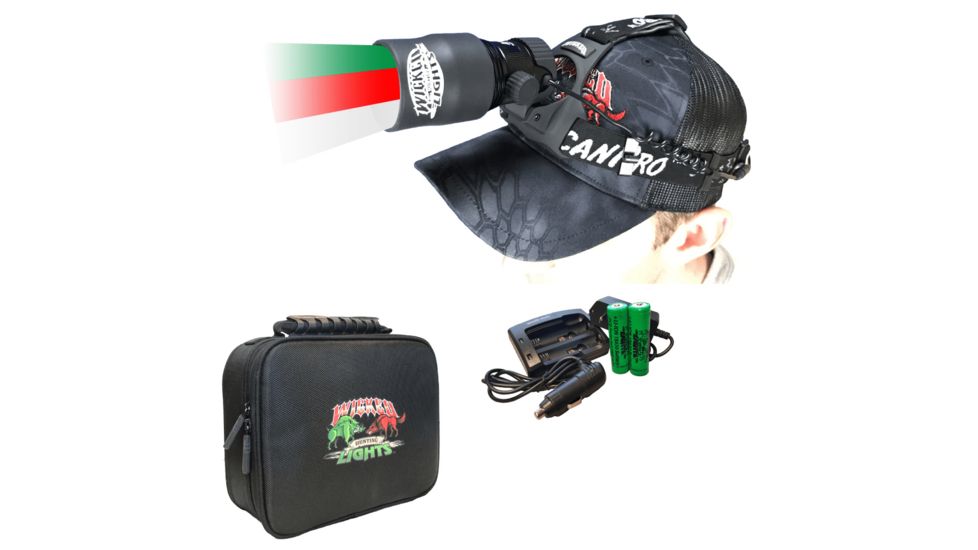 Wicked Hunting Lights ScanPro iC 3-Color-In-1 Night Hunting Headlamp Kit, Green/Red/White, W2025
