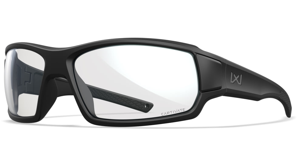 Wiley X Changeable Series Breach 2.5 Sunglasses, Matte Black Frame Gunmetal Logo, Grey Lens, CHBRC02