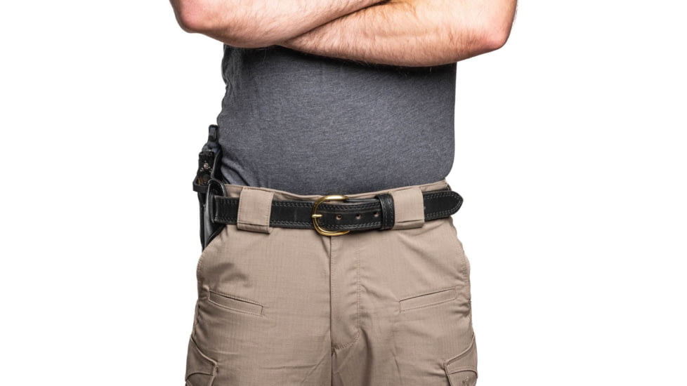 Wilson Combat Optic Ready Cowhide Leather Outside the Waistband Holster, Full-Size 1911, Right, Black, OR1BLSR15