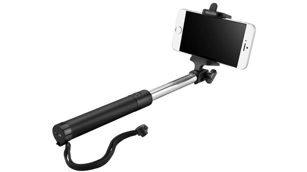 Winbest XD-10 Selfie Stick w/ Built In Bluetooth Shutter, USB Charging Port, Silver, Extends from 7 in - 30 in BK12639