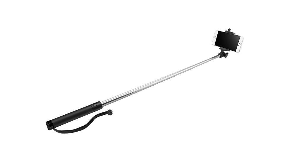 Winbest XD-10 Selfie Stick w/ Built In Bluetooth Shutter, USB Charging Port, Silver, Extends from 7 in - 30 in BK12639