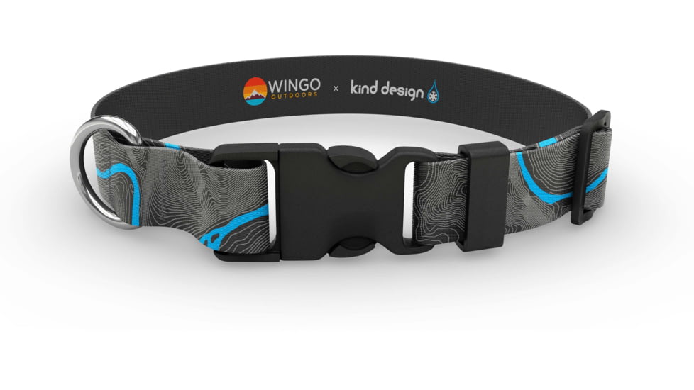Wingo Outdoors Dog Collar - Kind Design, Deschutes River, Large/X-Large, W-COL-405-LXL