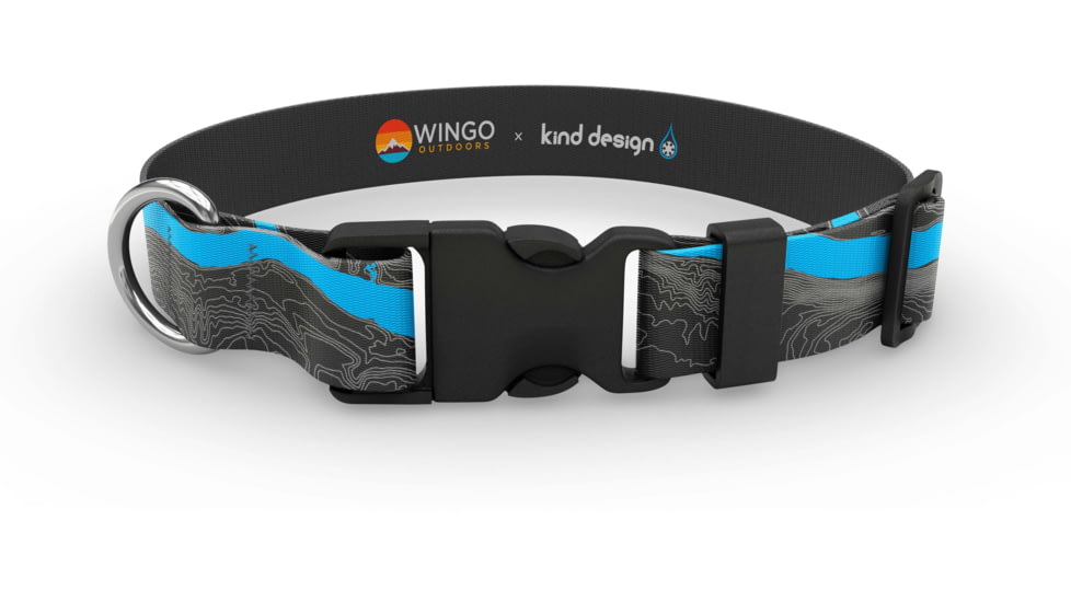 Wingo Outdoors Dog Collar - Kind Design, Kennebec River, Small/Medium, W-COL-406-SMD
