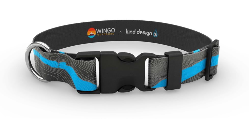 Wingo Outdoors Dog Collar - Kind Design, Snake River, Small/Medium, W-COL-403-SMD
