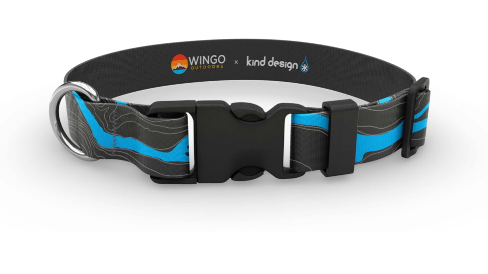 Wingo Outdoors Dog Collar - Kind Design, Yellowstone River, Small/Medium, W-COL-402-SMD